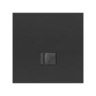 SIMON - Kit frontal SIMON 100 con 1 elemento+1 toma RJ45 negro mate