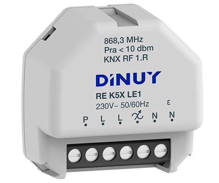 DINUY - Actuador de regulaciónKNX-RF RLC LED de 1 canal