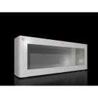 RITTAL - Caja bus KX 800x300x155mm chapa de acero con suelo cerrado con tapa con bisagras y cristal