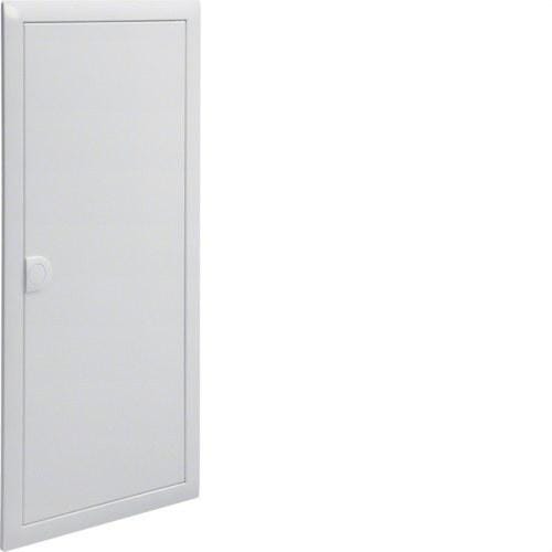 HAGER - Marco y puerta opaca metálicos para caja VU/VH 4 filas 48 módulos RAL 9010