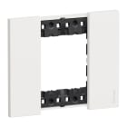 BTICINO - Placa embellecedora Living Now de color Blanco - 2 módulos