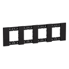 BTICINO - Placa embellecedora Living Now de color Dark - 2 x 4 módulos