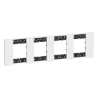 BTICINO - Placa embellecedora Living Now de color Blanco - 2 x 4 módulos