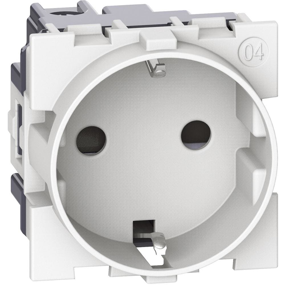 BTICINO - Base 2P+T Living Now - 16A/250V - conexión por tornillos - Blanco - 2 módulos