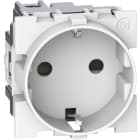BTICINO - Base 2P+T Living Now - 16A/250V - conexión por tornillos - Blanco - 2 módulos