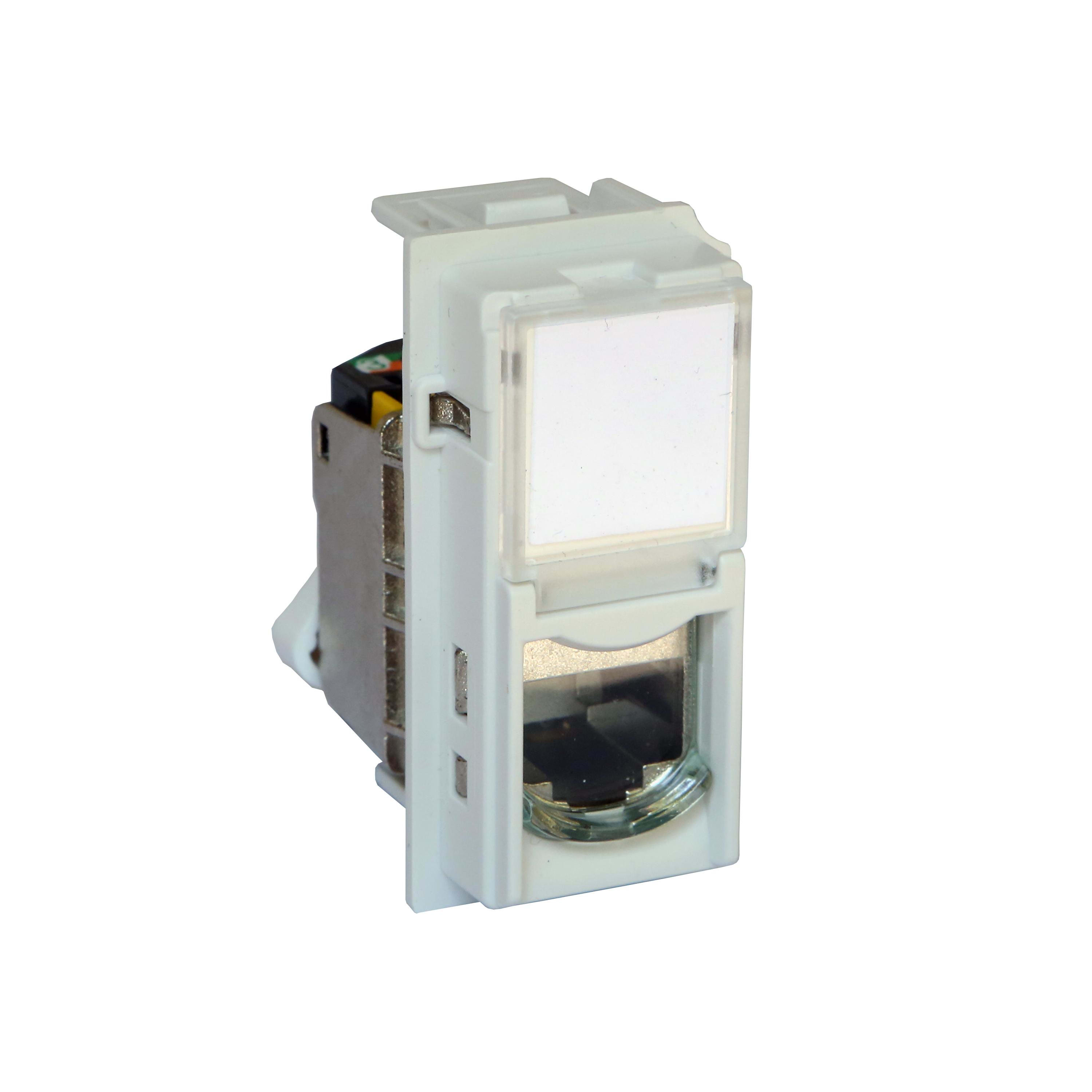 BTICINO - Base RJ45 Living Now - Cat. 6A - UTP - Blanco - 1 módulo