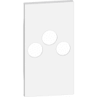 BTICINO - Frontal bases de televisión Living Now - Blanco - 2 módulos