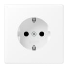 JUNG - Base enchufe Schuko® con protección para niños blanco mate