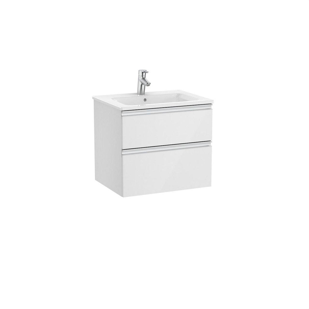 ROCA - Mueble UNIK THE GAP 600x460 lavabo blanco dos cajones blanco