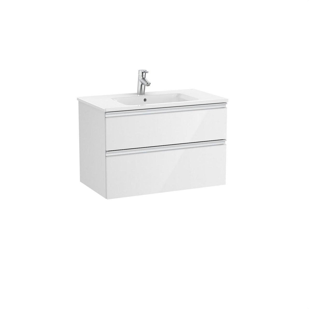 ROCA - Mueble UNIK THE GAP 800x460 lavabo blanco dos cajones blanco