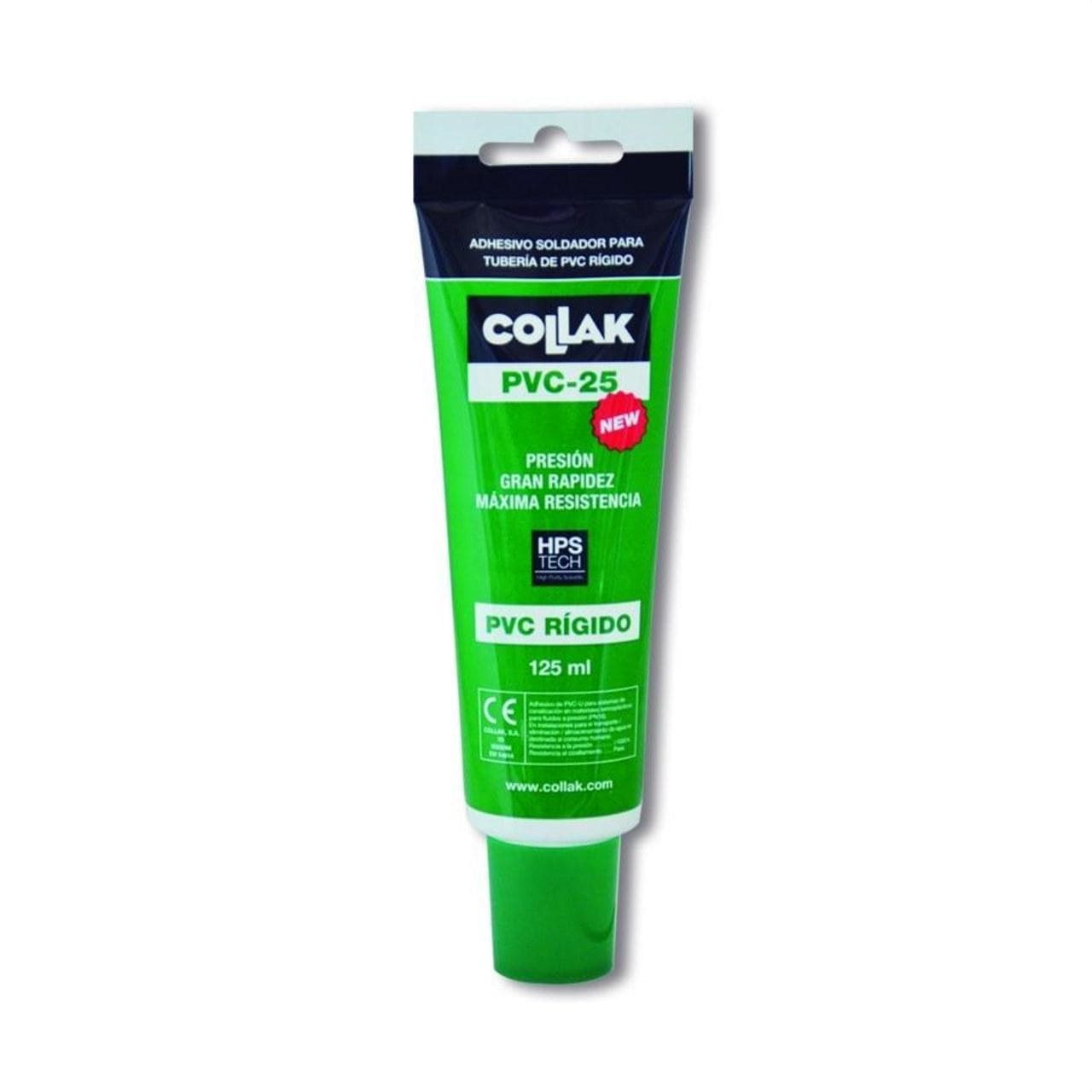 COLLAK - Adhesivo soldador tuberías PVC presión tubo 125ml