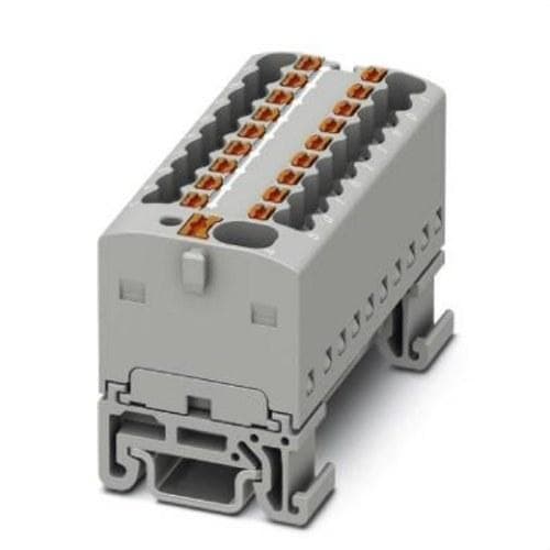 PHOENIX CONTACT - Bloque para distribución PTFIX 4/18X1,5-NS15A GY 500V 17,5A 0,14-2,5mm² AWG  26-14 43,9mm gris