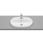 ROCA - Lavabo de encimera THE GAP 550 diámetrox40 con orificio para grifería blanco