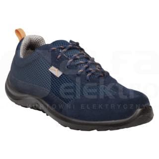 DELTA PLUS - Calzado de piel serraje afelpado y malla aireada con S1P SRC talla 44 azul marino