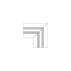 ARKOSLIGHT - Track 48V TRIMLESS esquina 90° 1 plano negro sin electricidad