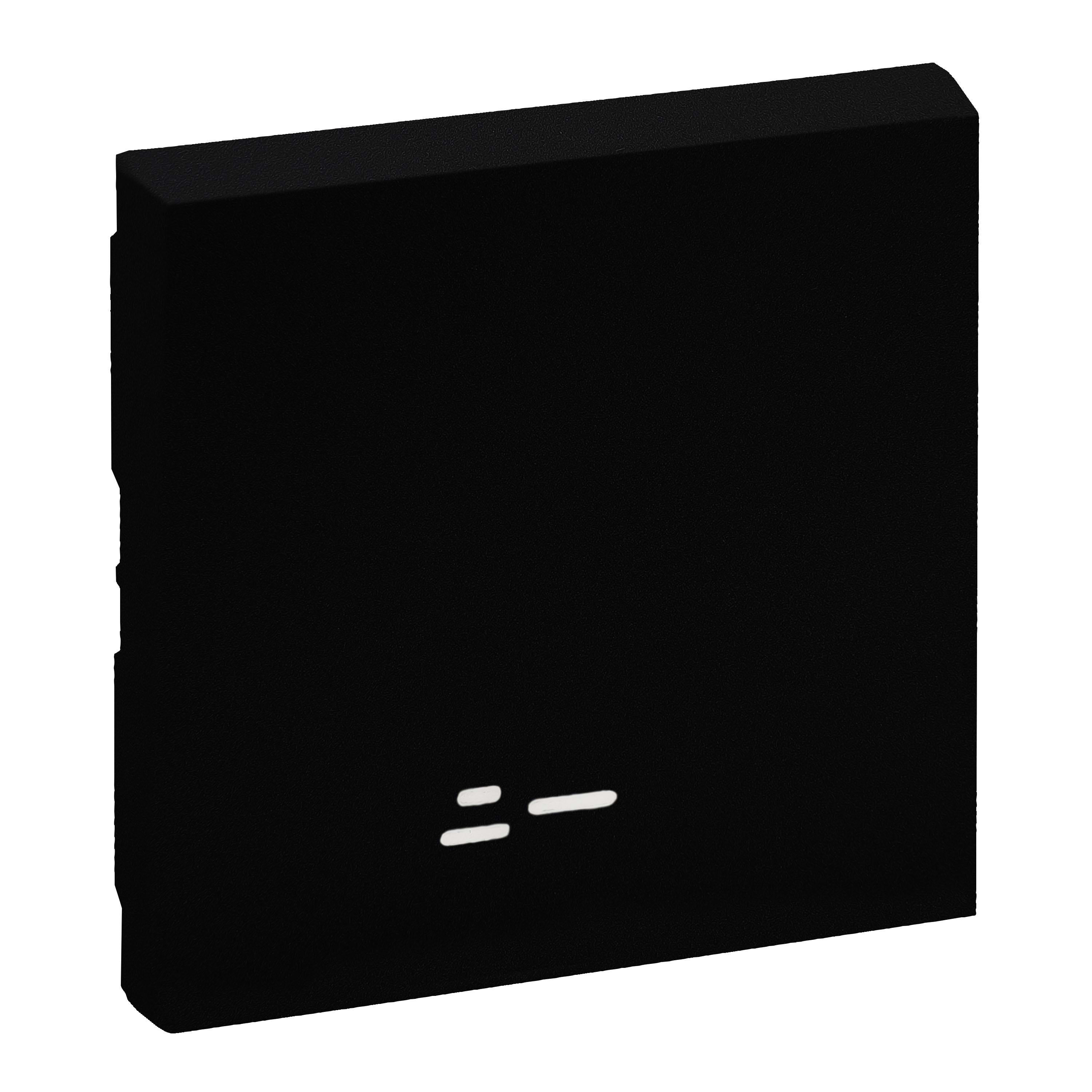 LEGRAND - Tecla Niloé Step - Con visor - Interruptor y conmutador - Negro mate