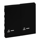 LEGRAND - Tecla Niloé Step - Doble - Con visor - Interruptor y conmutador - Negro mate