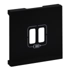 LEGRAND - Frontal Niloé Step - Base cargador doble USB A+A - Negro mate