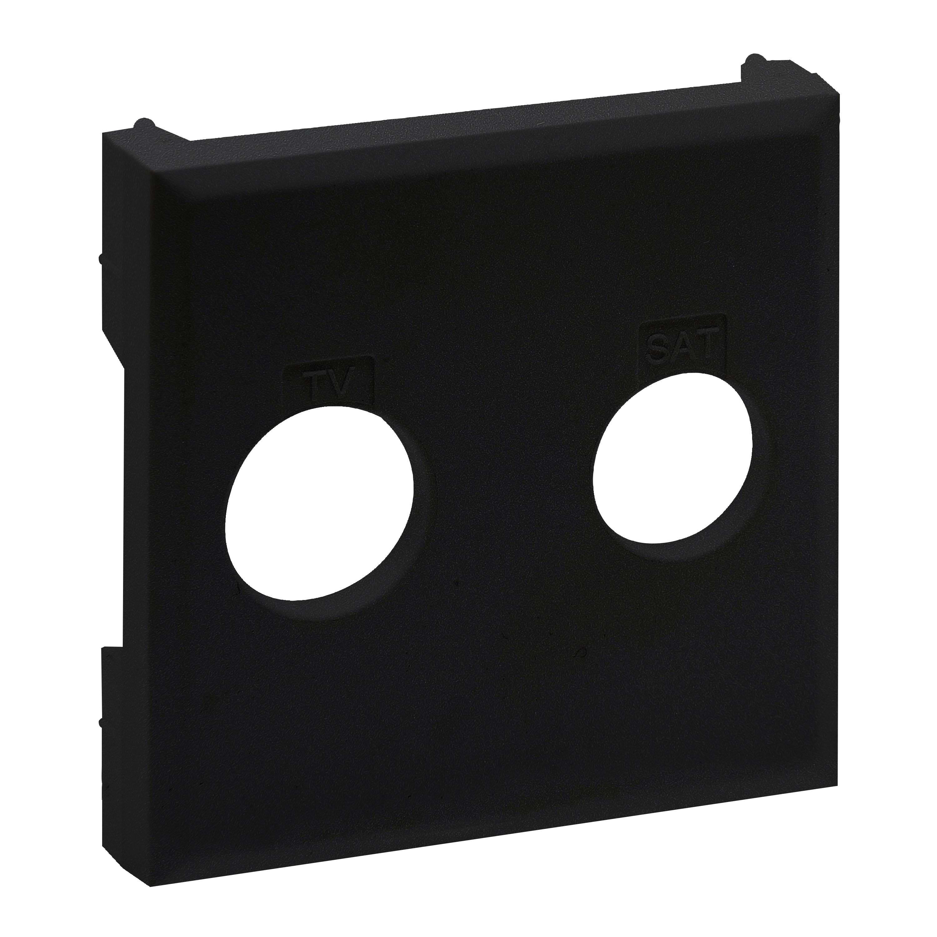 LEGRAND - Frontal Niloé Step - Bases de televisión TV-SAT - Negro mate
