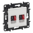 LEGRAND - Base Hi-Fi doble para altavoces Niloé Step - Blanco mate