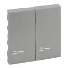 LEGRAND - Tecla Niloé Step - Doble - Con visor - Interruptor y conmutador - Aluminio