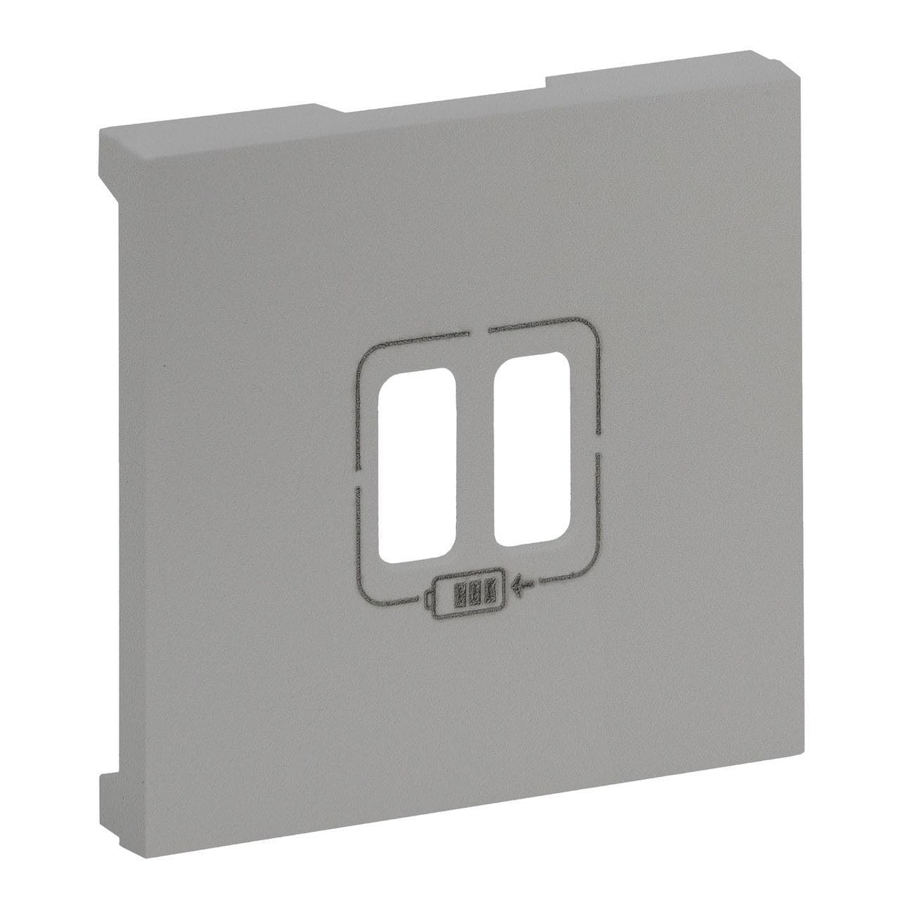 LEGRAND - Frontal Niloé Step - Base cargador doble USB A+A - Aluminio