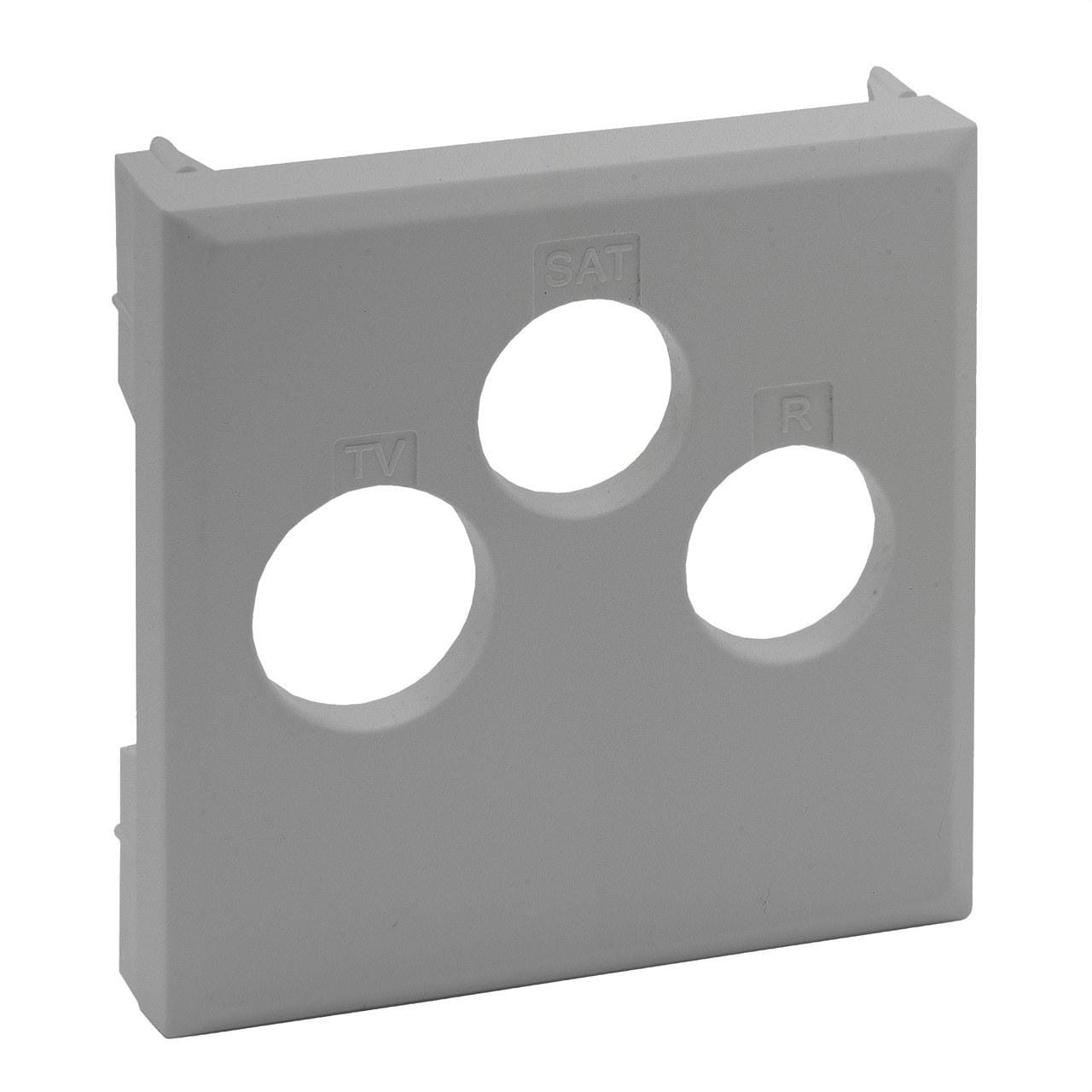 LEGRAND - Frontal Niloé Step - Bases de televisión TV-R-SAT - Aluminio
