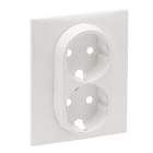 LEGRAND - Frontal Niloé Step - Base de corriente 2x2P+T - Doble - Blanco mate