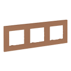 LEGRAND - Placa embellecedora Niloé Step de 3 elementos de color cobre