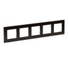 LEGRAND - Placa embellecedora Niloé Step de 5 elementos de color madera oscura