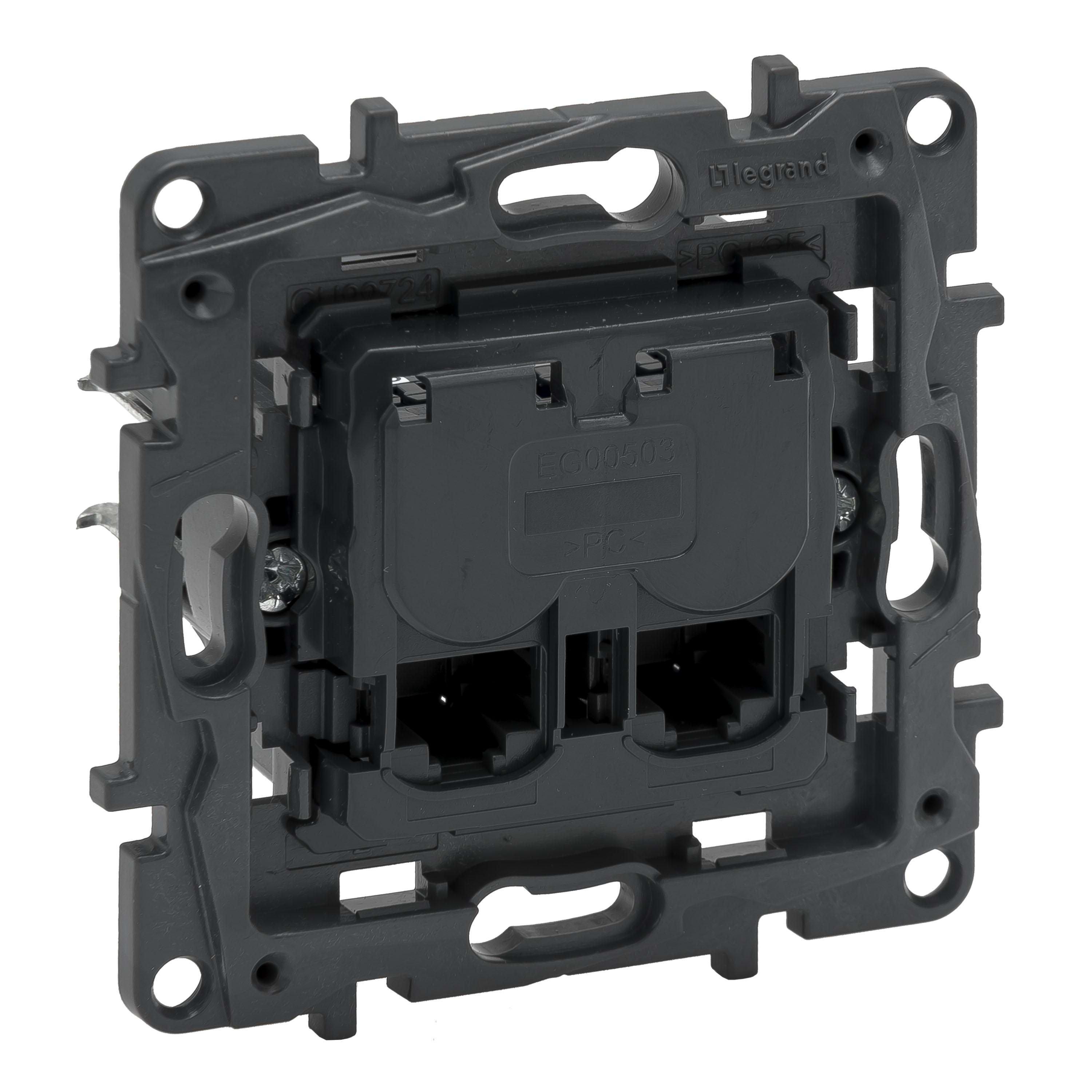 LEGRAND - Base telefónica e informática RJ 45 Niloé Step - Cat.6 - UTP - doble
