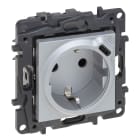 LEGRAND - Base de corriente 2P+T con cargador USB tipo C Niloé Step - 250V~ - Aluminio