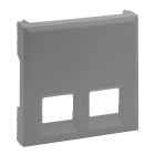 LEGRAND - Frontal Niloé Step - Doble - Bases telefónicas e informáticas RJ 45 - Aluminio