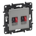 LEGRAND - Base Hi-Fi doble para altavoces Niloé Step - Aluminio