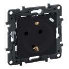 LEGRAND - Base de corriente 2P+T con cargador USB tipo C Niloé Step - 250V~ - Negro mate