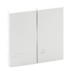 LEGRAND - Tecla Niloé Step - Doble - Con visor - Interruptor y conmutador - Blanco mate