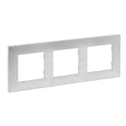LEGRAND - Placa embellecedora Niloé Step de 3 elementos de color aluminio pulido