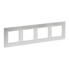 LEGRAND - Placa embellecedora Niloé Step de 4 elementos de color aluminio pulido