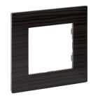 LEGRAND - Placa embellecedora Niloé Step de 1 elemento de color madera oscura