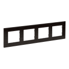 LEGRAND - Placa embellecedora Niloé Step de 4 elementos de color madera oscura