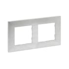 LEGRAND - Placa embellecedora Niloé Step de 2 elementos de color aluminio pulido