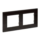 LEGRAND - Placa embellecedora Niloé Step de 2 elementos de color madera oscura