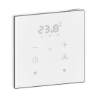 DINUY - Termostato táctil capacitivo cristal blanco para fancoil con 2 pulsadores