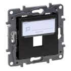 LEGRAND - Adaptador individual para conectores RJ 45 tipo keystone Niloé Step - Negro mate