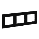 LEGRAND - Placa embellecedora Niloé Step de 3 elementos de color negro mate