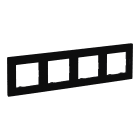 LEGRAND - Placa embellecedora Niloé Step de 4 elementos de color negro mate