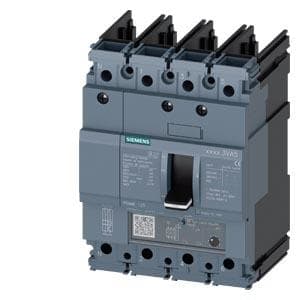 SIEMENS - Interruptor automático 3VA5 UL tamaño 125 poder de corte H 65kA 480V 4P TM240, ATAM, 50A neutro no protegido sin conexión