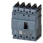 SIEMENS - Interruptor automático 3VA5 UL tamaño 125 poder de corte S 25kA 480V 4P TM230, FTAM, 30A neutro no protegido sin conexión