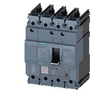 SIEMENS - Interruptor automático 3VA5 UL tamaño 125 poder de corte M 35kA 480V 4P TM230, FTAM, 30A neutro no protegido sin conexión