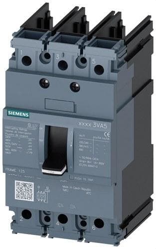 SIEMENS - AUT.3VA5 UL To.125 CL.PODER CT.S 25kA 480V 3 P,PROT.DISTRIBUCIONES TM210,FTFM